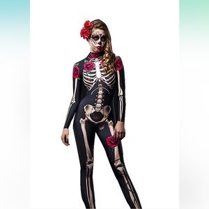 Skeleton/ Day of the Dead Catsuit Costume. 💀🌹